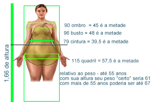 medidas e corpo