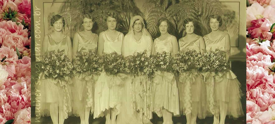 1927 casamento - noiva e damas de honra