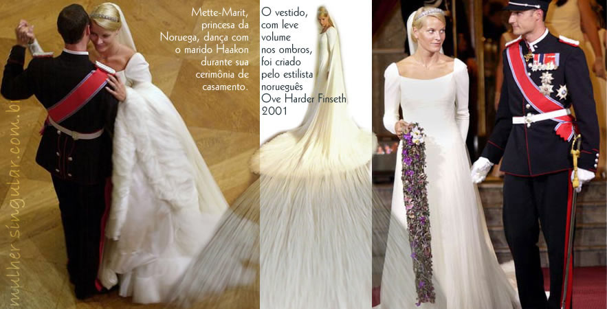 casamento - Mette-Marit, princesa da Noruega com o marido Haakon 2001