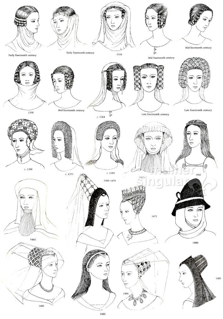 idade média - cabelos -mulher singular