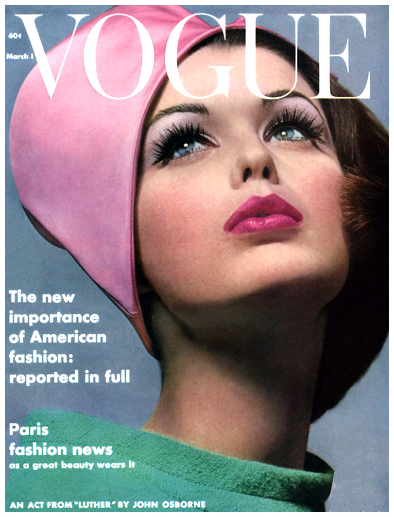 vogue-cover-mar-1962-photo-bert-stern - 1960 Mulher Singular - História da Moda